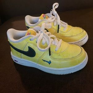 Size 9 Kids Smiley Face Air Force 1s